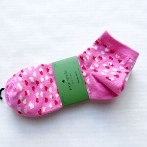 Kate Spade New York Women Quarter Socks One Size Pink White Heart Grey Set Of 3